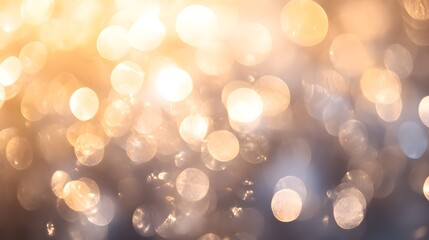 Fototapeta premium Bokeh Light Effects: Soft, out-of-focus bokeh lights in various sizes, creating a dreamy effect on a white background. 