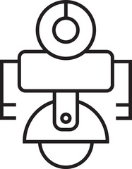 Robot Character Line Icon