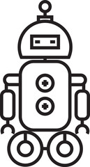 Robot Character Line Icon