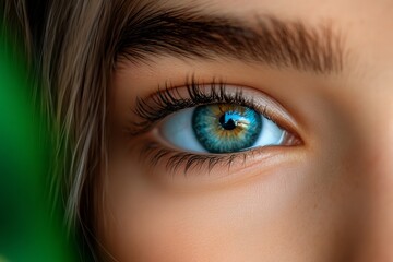 Obraz premium Girlâ€™s face, expressive eyebrows, vivid emotions communicate feelings even without words