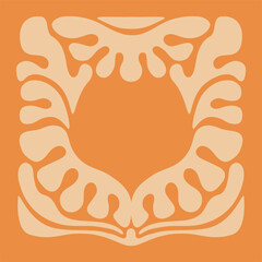 Vector illustration in simple linear style - design templates - hippie style - frames and prints with copy space for text