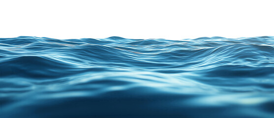 Tranquil blue ocean waves ripple under a bright background.