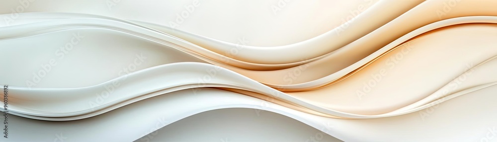 Poster abstract wavy lines with soft colors create a soothing and elegant background, perfect for modern de