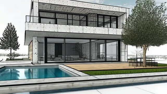 Architectural House Blueprint Design