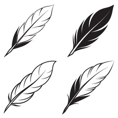 Obraz premium 3d rendering of dynamic feather silhouette line art. generative AI