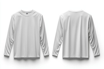White Long Sleeve Tshirt Mockup Isolated created with Generative AI