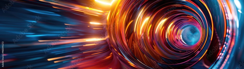 Poster a mesmerizing swirl of vibrant colors and dynamic motion, capturing the essence of speed and energy 