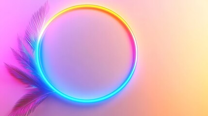 Colorful vector egg illustration with swirling rainbow light, perfect for a round banner or wallpaper design