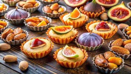Traditional sweets from the Algarve region in Portugal, including fig, almond, and orange desserts