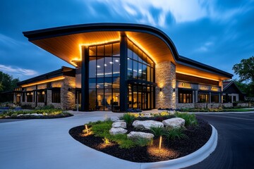 New building, senior living community, aging in place provides safe, comfortable housing for older adults with integrated healthcare services