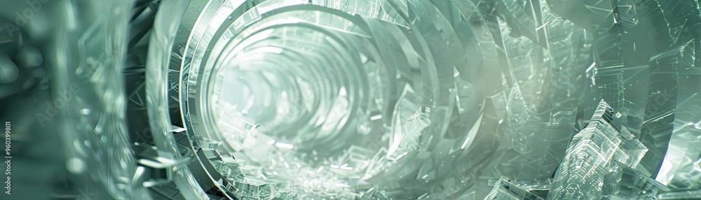 Poster Abstract swirl of glass resembling fluid motion, creating a mesmerizing visual effect that evokes depth and clarity.