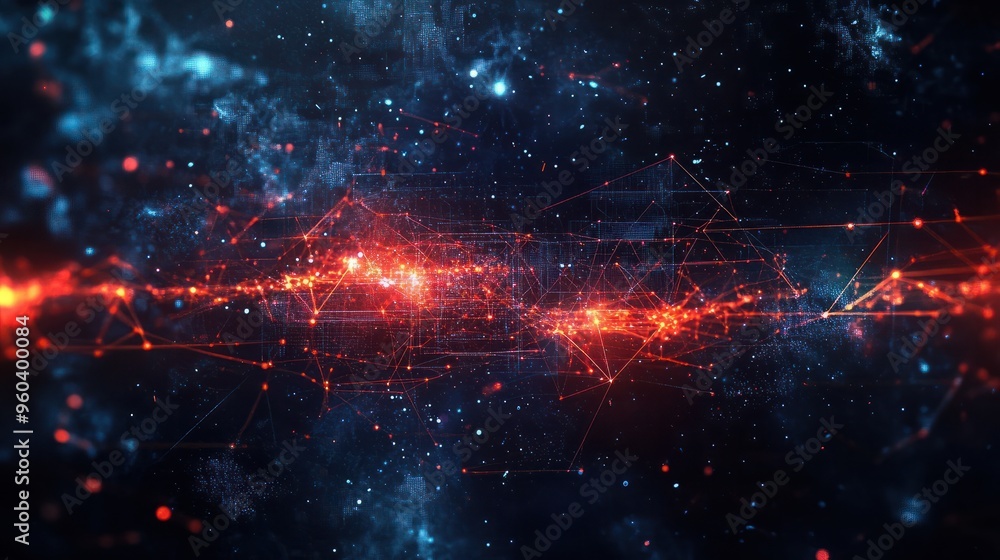 Poster abstract digital background. can be used for technological processes, neural networks and ai, digita