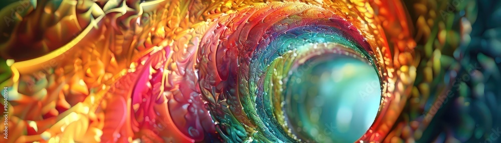 Aufkleber a vibrant abstract swirl showcasing a blend of colors, creating a mesmerizing visual experience for 
