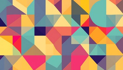Obraz premium Vibrant Geometric Pattern: Abstract Vector Design for Textiles