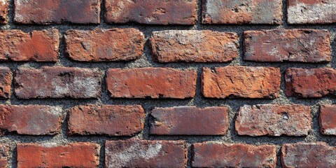 High-resolution red brick wall texture with aged appearance and realistic details in HDR lighting