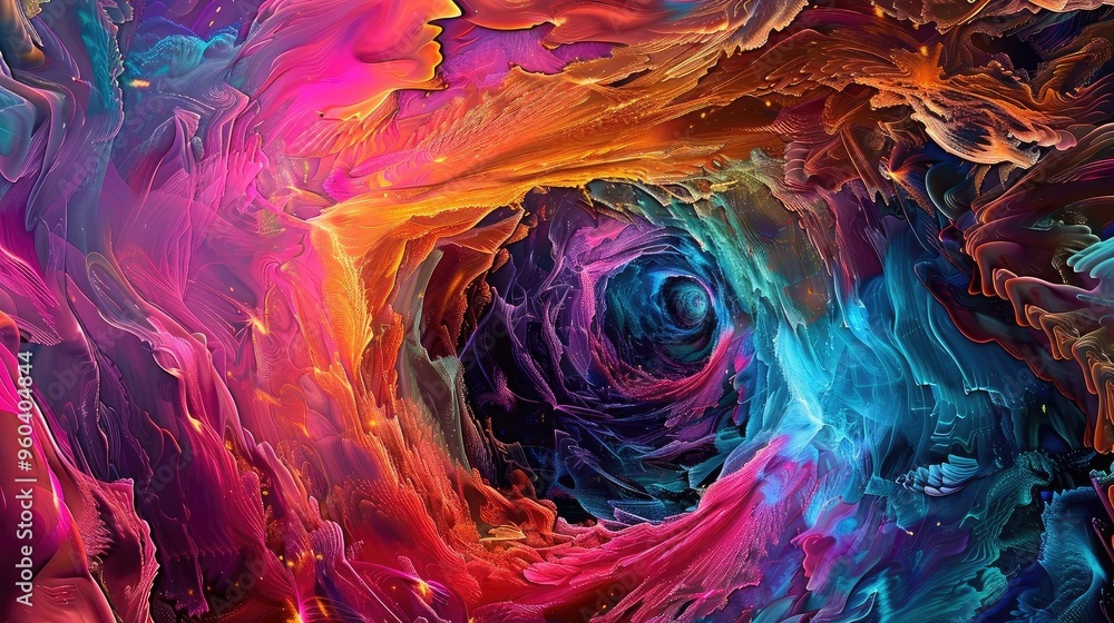Poster a vibrant, swirling abstract background featuring vivid colors and intricate patterns, perfect for d