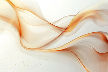 Obraz premium Abstract fluid design in copper and gold colors on a white background, with elegant wavy lines and smooth curves