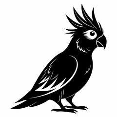 Cockatiel Black silhouette