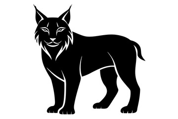 Lynx Silhouette, Vector Illustration, Wildlife Clipart, Animal Design, Wildlife Art, Vector Graphic