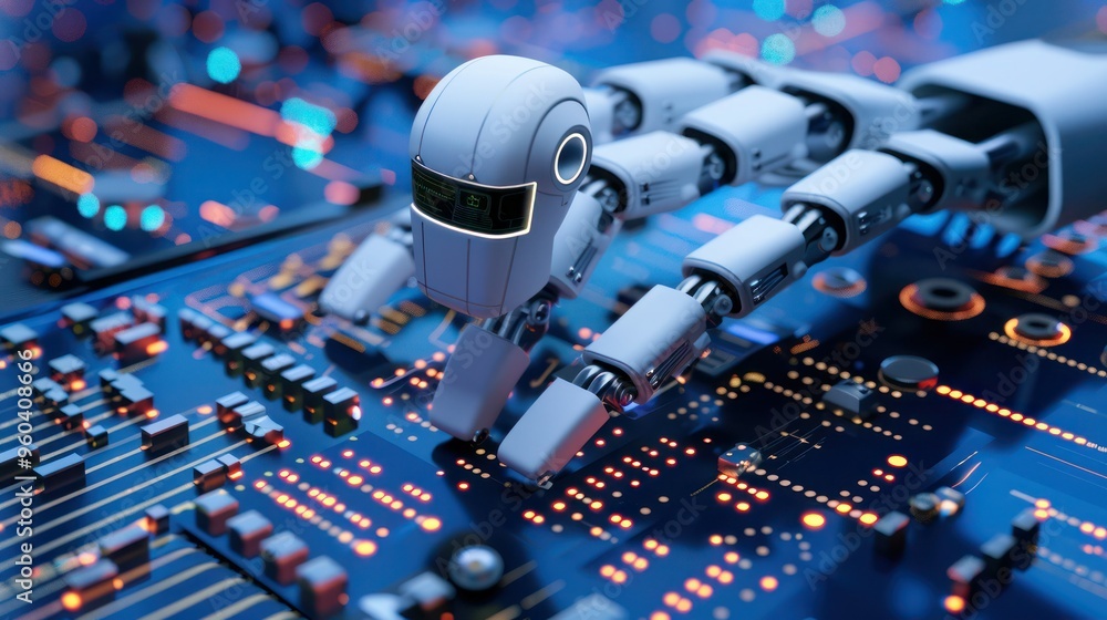 Fototapete ai technology integrating with data analytics software for predictive analysis.