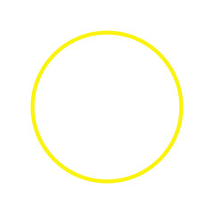 Yellow circle stroke with transparent background