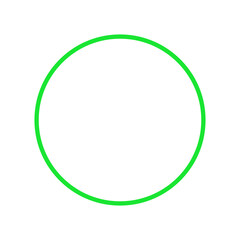 Green circle stroke with transparent background