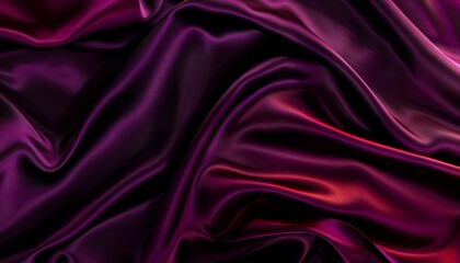 Obraz premium Mesmerizing Black, Red, and Purple Silk Satin Background: Perfect for Valentine's, Christmas, Annive