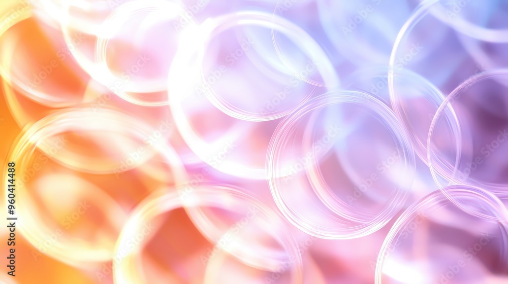 Poster dreamy bubble background with soft pastel colors creating a whimsical and ethereal atmosphere for cr