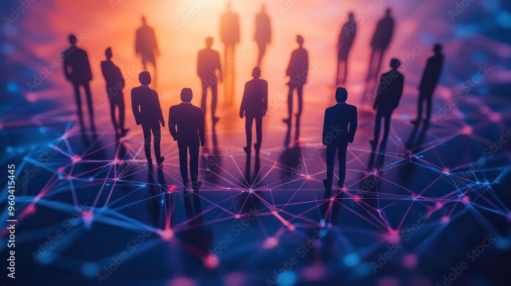 Poster global business structure of networking. analysis and data exchange customer connection, hr recruitm