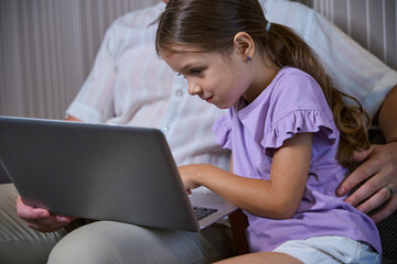 Man spends time with his little daughter