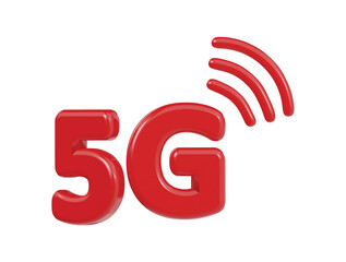 5g icon 3d render illustration