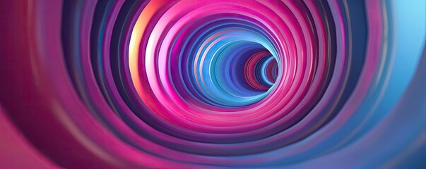 Obraz premium A vibrant tunnel of swirling colors, showcasing a mesmerizing blend of pink, blue, and purple hues radiating energy.