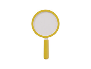 Magnifying glass icon 3d render illustration 