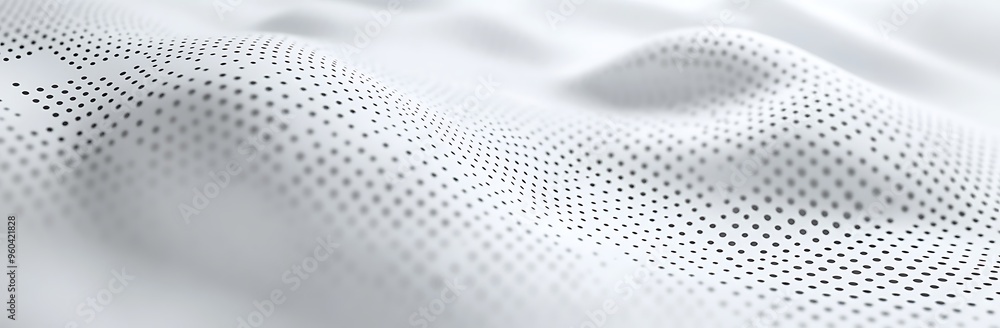 Poster minimalist white polka dots pattern background - 3d rendered wall texture design for graphics and te