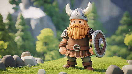 A Cartoon Character Cute adventure games viking