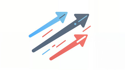 blue arrow on white