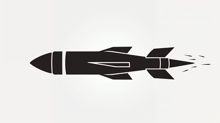 illustration of rocket black