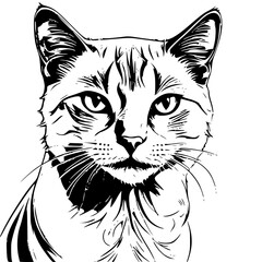 Fototapeta premium black and white cat