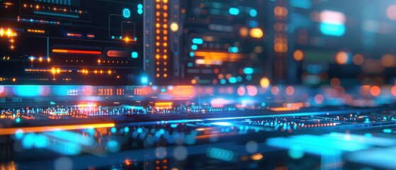 Futuristic Metropolis: High-Tech Urban Landscape in -Clear