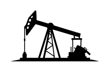 Oil pump silhouette vector illustration 
