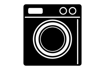 Washing machine silhouette vector illustration isolated on a white background 
