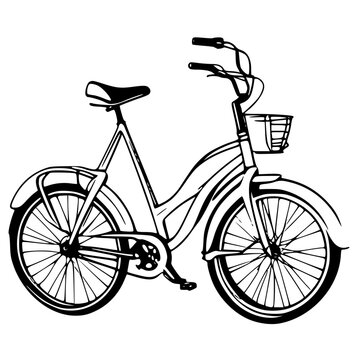 bicycle on a white background