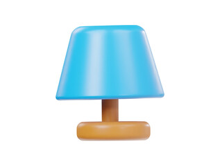 Table lamp icon 3d render illustration