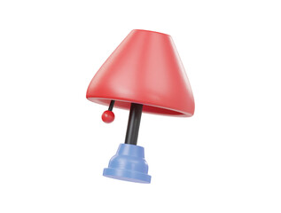 Table lamp icon 3d render illustration