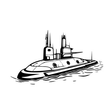vector illustration of a boat