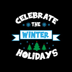 Obraz premium t shirt desing about winter season or Christmas