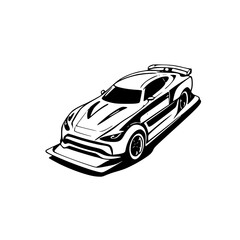 car isolated on white