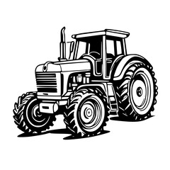 tractor isolated on white