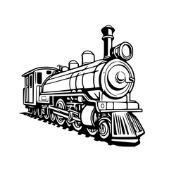 steam locomotive vector illustration