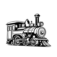 steam locomotive vector illustration